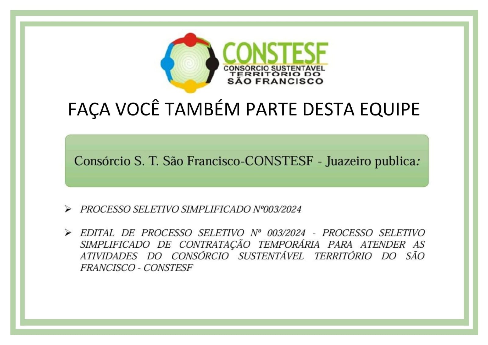 PROCESSO SELETIVO